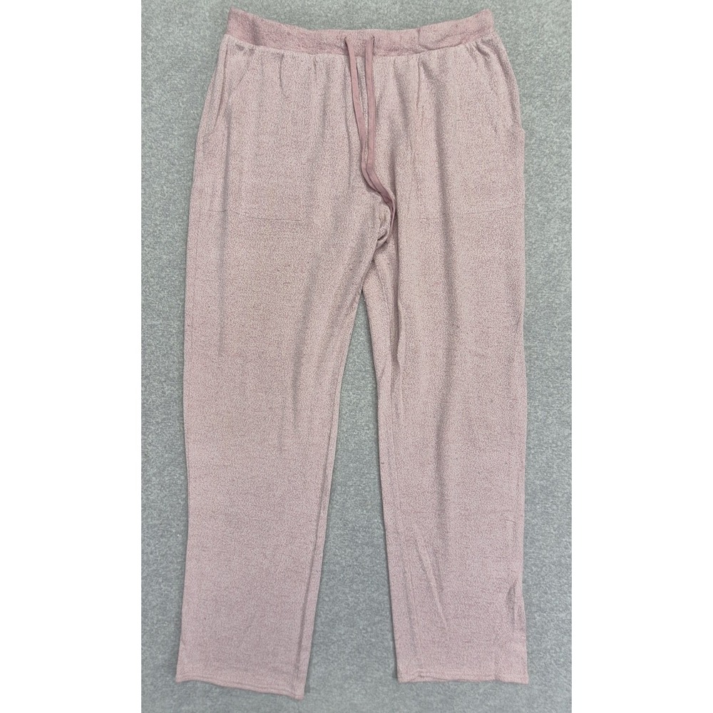 Natori Infinity Pajama Pants Womens Large L Pink 100% Cotton Sleepwear Knit Soft